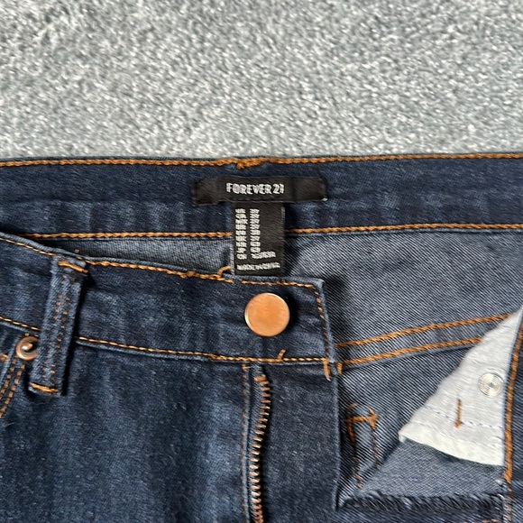 Forever 21 Dark Wash Skinny Jeans - Picture 2 of 4